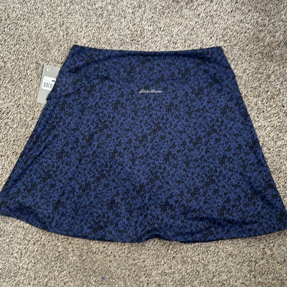 Eddie Bauer Kacey skirt size large black blue floral new - Picture 9 of 9